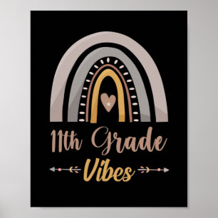 11th Grade Vibes Eleventh Grade Back to School Poster