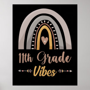 11th Grade Vibes Eleventh Grade Back to School Poster