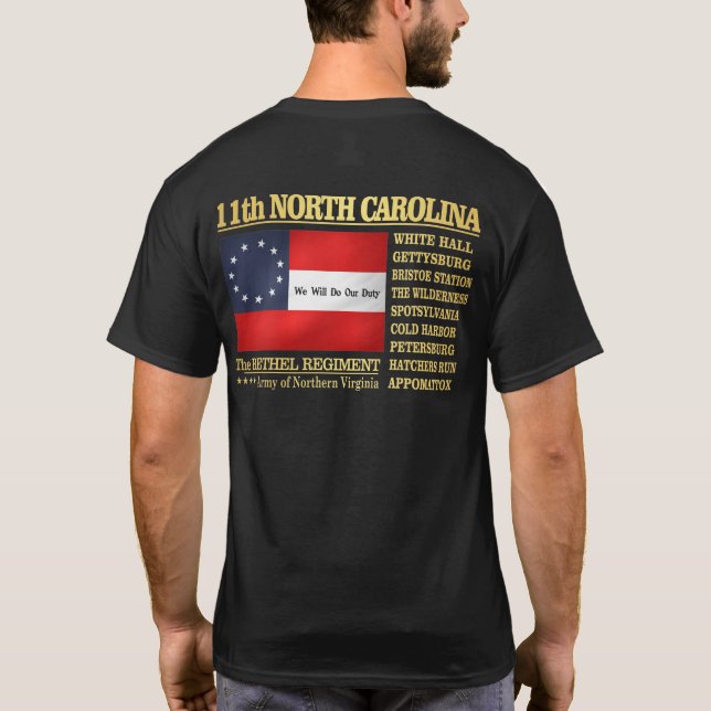 11th North Carolina Infantry (BA2) T-Shirt (Back)