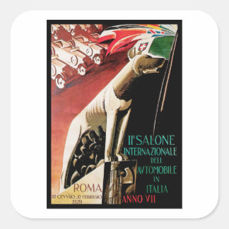 11th Salone Internazionale Automobile ~ Roma Square Sticker