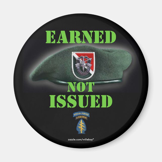 11th Special Forces Green Berets Veterans Magnet (Front)
