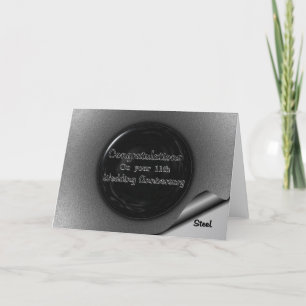 11th Wedding Anniversary Card