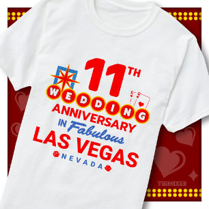 11th Wedding Anniversary Fabulous Las Vegas Couple T-Shirt