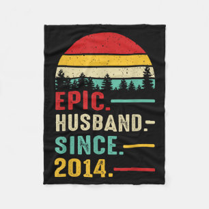 11th Wedding Anniversary Him Epic Artwork Fleece Blanket