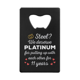 11th Wedding Anniversary I - Steel Funny Couple