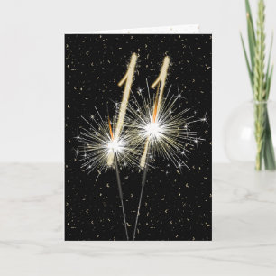 11th wedding anniversary sparklers card