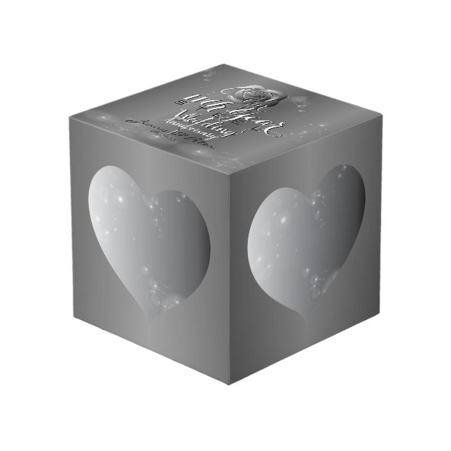 11th Wedding Anniversary Steel Colour Heart Frames (Front Angled)