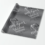 11th Wedding Anniversary Steel Rose Wrapping Paper<br><div class="desc">Won't this be fun to mark their 11th wedding anniversary with my rose graphic inspired by the symbol shape of the divine,  and the metal steel for their strength and fortitude.</div>
