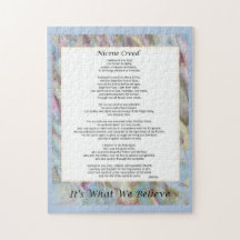 11x14" 252 Piece Nicene Creed Christian Prayer