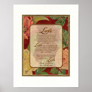11x14 Anniversary, Love Chapter 1 Corinthians 13 Poster
