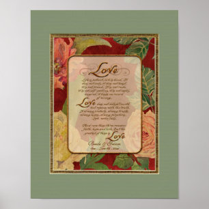 11x14 Anniversary, Love Chapter 1 Corinthians 13 Poster