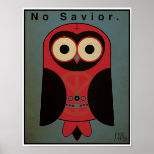 11x14" Anti-Religion Owl (Dark Colour Scheme) Poster