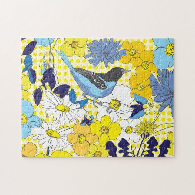 11x14 Bluebird Puzzle for Colorblind People (Horizontal)