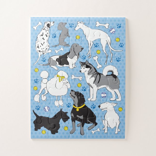 11x14 Kids Dog Puzzle for Colorblind Kids (Vertical)