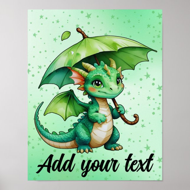 11x14 Pastel Dragon Wall Art (Front)