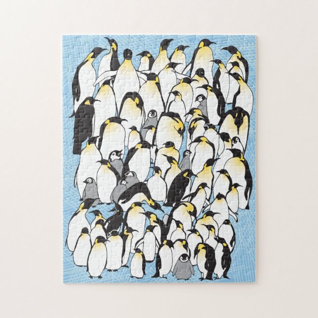 11x14 Penguins Puzzle for Colorblind People (Vertical)