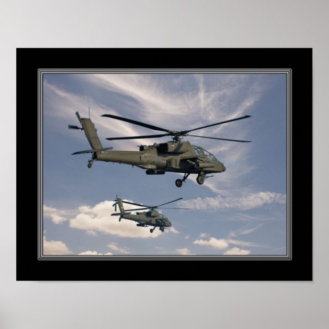 11x14 Print of Military Helicopters (Front)