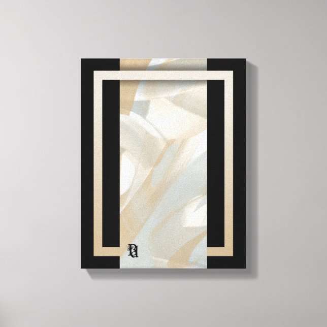 11x14" Sandy Tornado Trend Abstract Art Beige Canvas Print (Front)