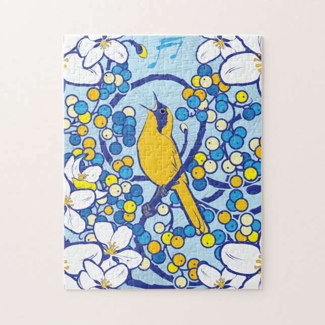 11x14 Songbird Puzzle for Colorblind People (Vertical)