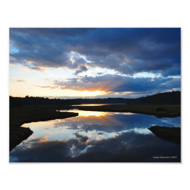 11X14 Sunset Reflection Photo Print (Front)