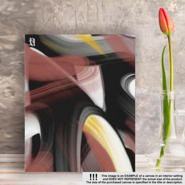 11x14" Trend Abstract Art Black White Powdery Canvas Print (Creator Uploaded)