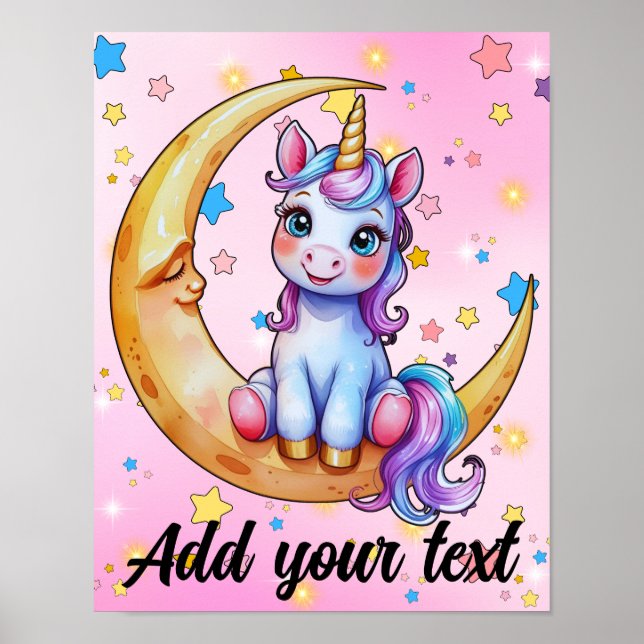 11x14 Unicorn Moon Art Print (Front)