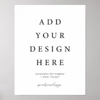 11x14" Vertical/Portrait Poster Sign