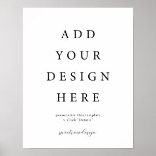 11x14" Vertical/Portrait Poster Sign