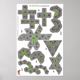11x17-paper-dice-Toxic-industrial-sheet-press Poster