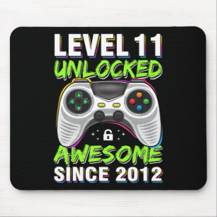 11yr Bday Son Boy Funny Gamer 11th 11 Year Old Bir Mouse Mat