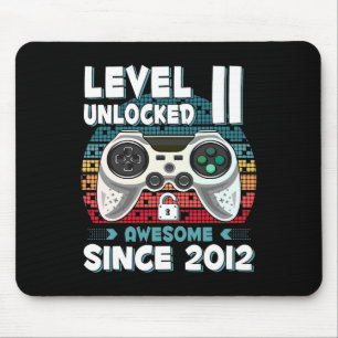 11yr Bday Son Boy Funny Gamer 11th 11 Year Old Bir Mouse Mat