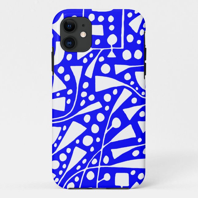 120112 White on Blue Case-Mate iPhone Case (Back)