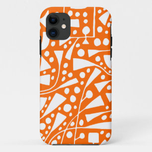 120112 White on Orange iPhone 11 Case