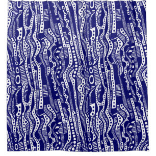 120115 - Deep Navy Blue Shower Curtain