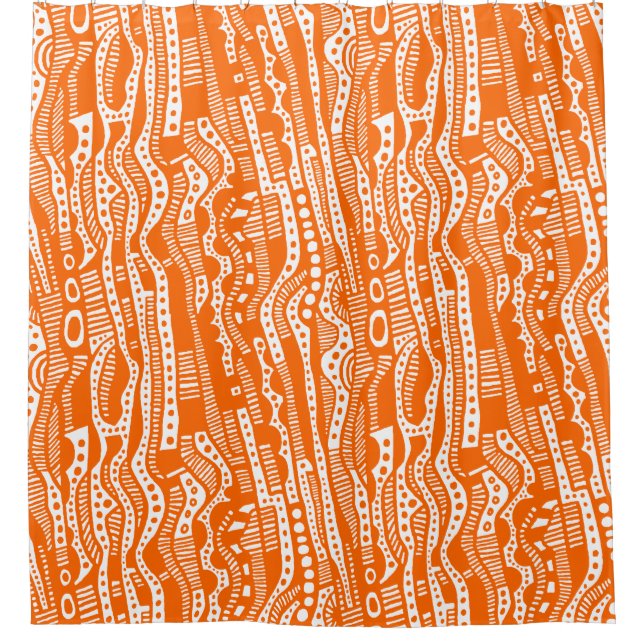 120115 - Orange Shower Curtain (Front)