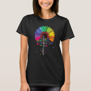 120 days of school Floral 120 days Autism awarenes T-Shirt