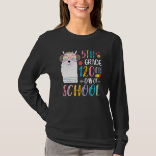 120th day of School No Prob Llama 120 Days Of 5th T-Shirt
