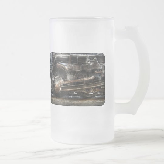 1218 - NW Type-A Steam 2-6-6-4 - Wheels Frosted Glass Beer Mug