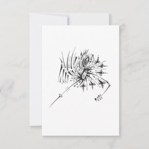 121 Black White Abstract Tribal Tattoo Art Thank You Card
