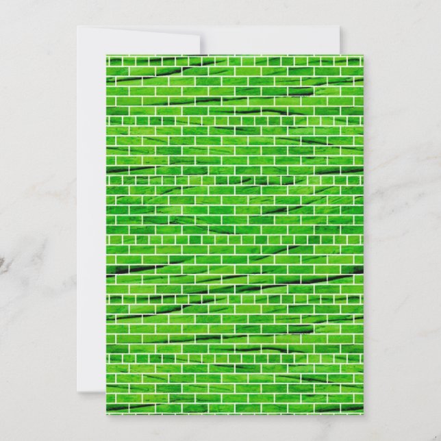 121 WRINKLED BRIGHT GREEN BRICK WALL PATTERNS BACK (Front)