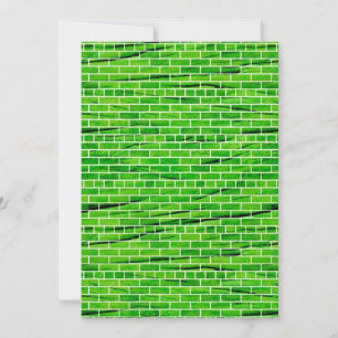 121 WRINKLED BRIGHT GREEN BRICK WALL PATTERNS BACK