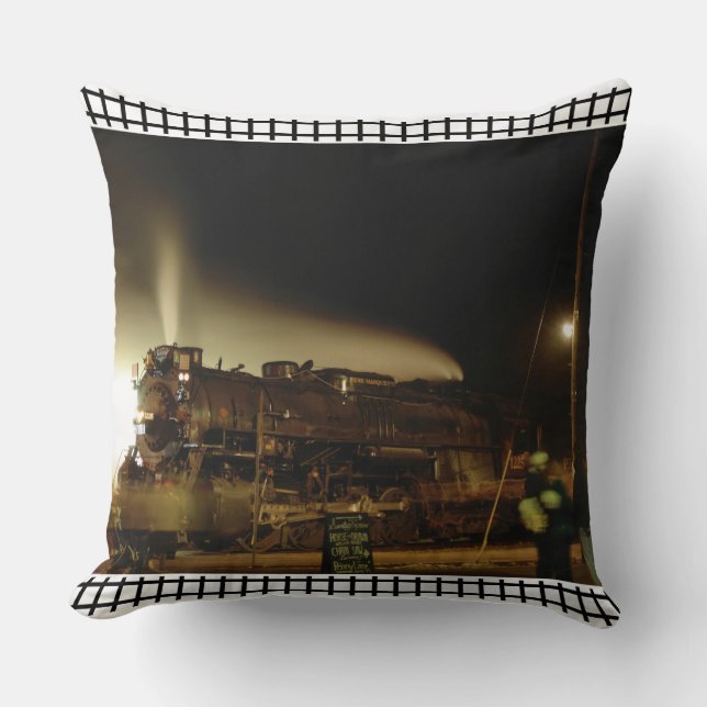1225 Pere Marquette Train Christmas Cushion (Front)