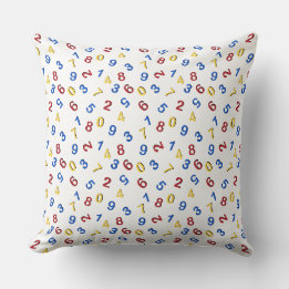 123 Numbers Red Yellow Blue Cushion