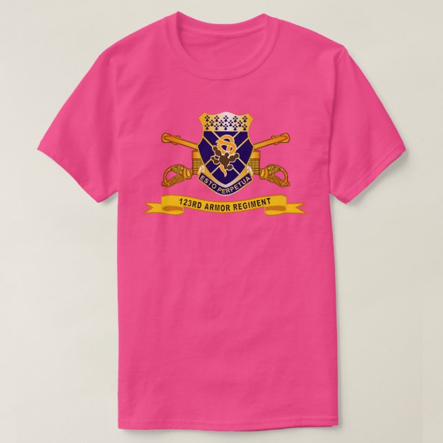 123rd Armour Regiment w Br Ribbon X T-Shirt (Design Front)