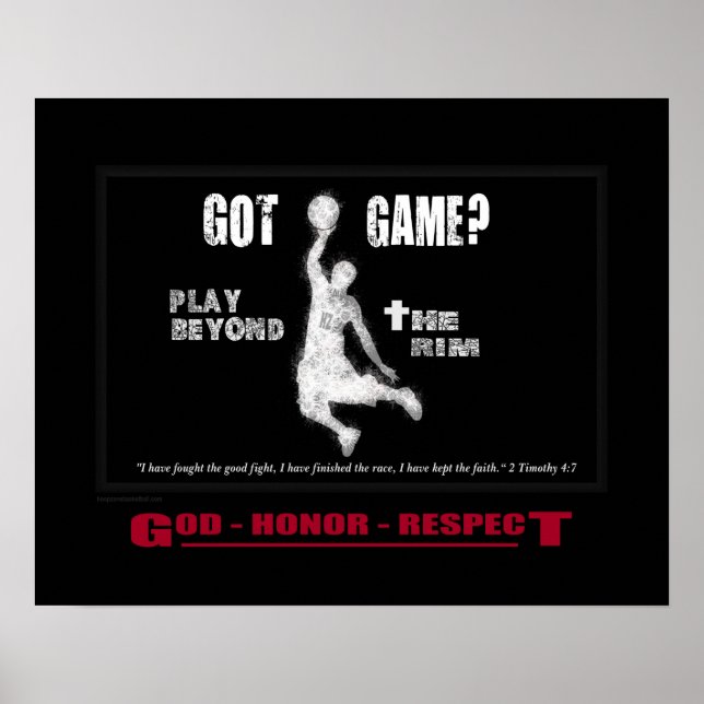 #125 (Matte) Basketball Poster (Front)