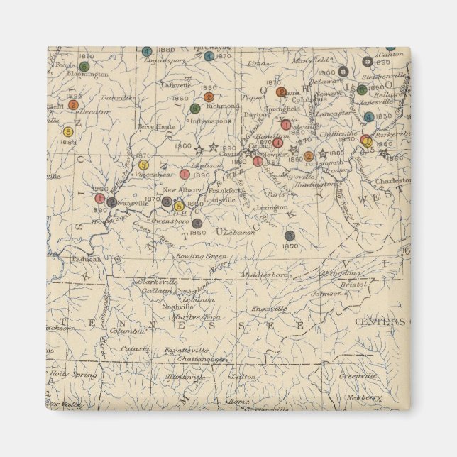 126 Centres of population, farms Magnet (Front)