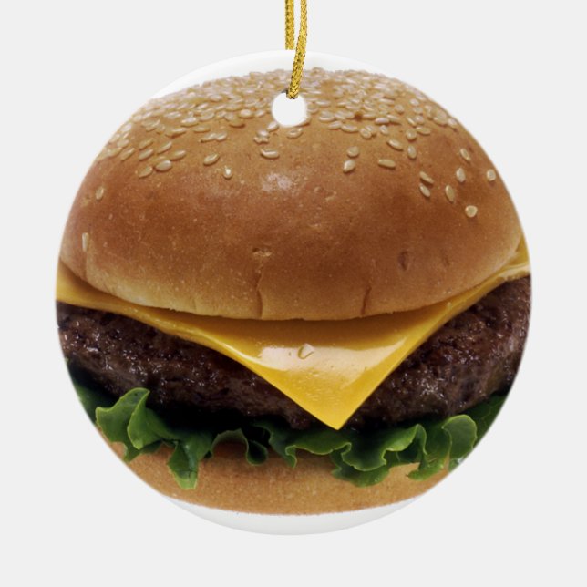 1280px-Cheeseburger.png Ceramic Tree Decoration (Front)