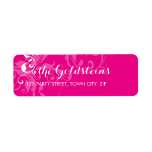 128-marnie BAT MITZVAH elegant flourish hot pink