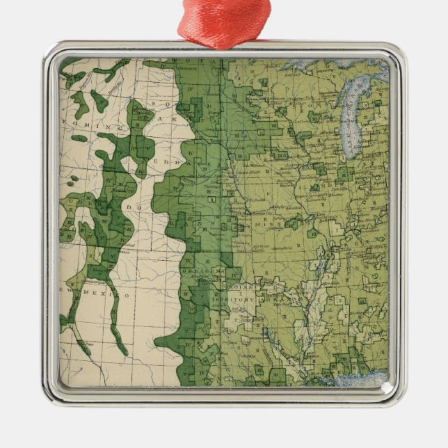 129 Size of farms 1900 Metal Tree Decoration (Front)