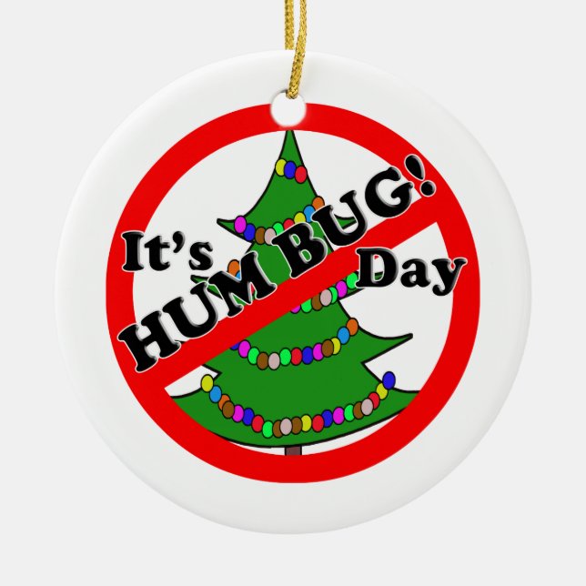12-21 Humbug Day Ceramic Tree Decoration (Front)
